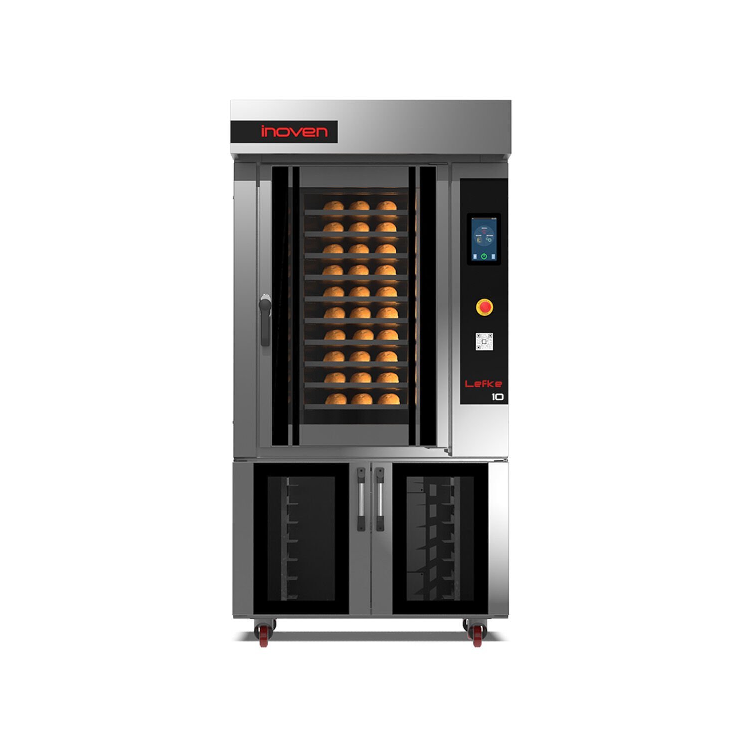 LEFKE 10 TEPSİLİ ELEKTRİKLİ DÖNERLİ KONVEKSİYONLU MAYALANDIRMALI FIRIN