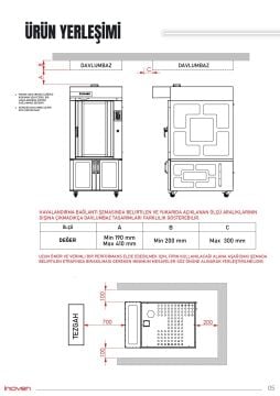 LEFKE 10 TEPSİLİ ELEKTRİKLİ DÖNERLİ KONVEKSİYONLU MAYALANDIRMALI FIRIN