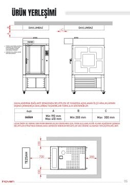 LEFKE 10 TEPSİLİ ELEKTRİKLİ DÖNERLİ KONVEKSİYONLU SEHPALI FIRIN