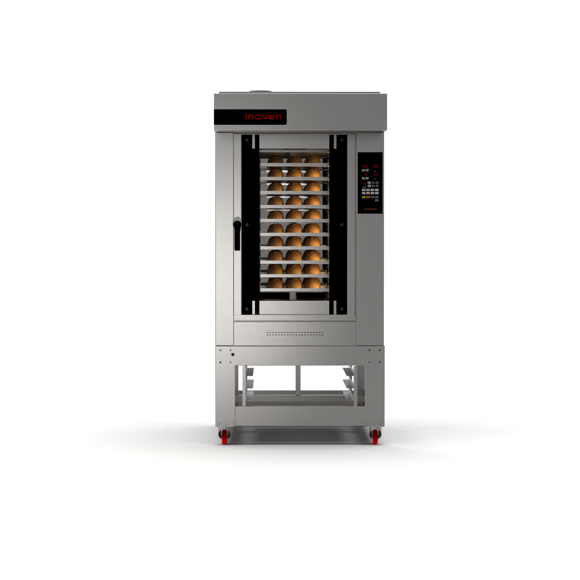 LEFKE 10 TEPSİLİ GAZLI DÖNERLİ KONVEKSİYONLU SEHPALI FIRIN