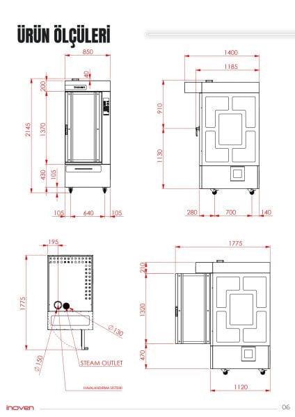 LEFKE 14 TEPSİLİ GAZLI KONVEKSİYONLU FIRIN