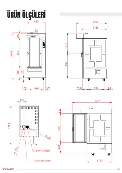 LEFKE 14 TEPSİLİ GAZLI KONVEKSİYONLU FIRIN