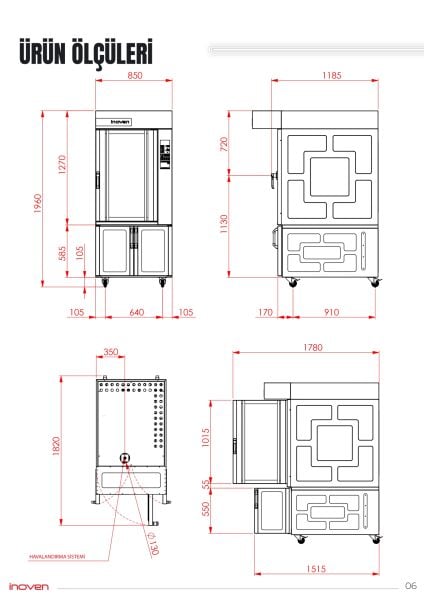LEFKE 9 TEPSİLİ GAZLI KONVEKSİYONLU MAYALANDIRMALI FIRIN