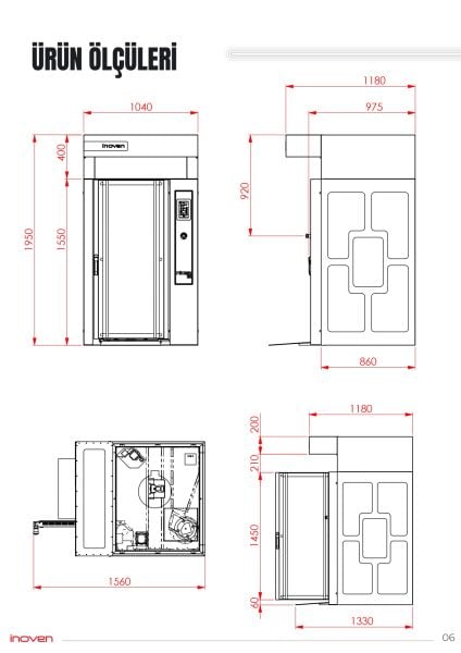 NICEA 15 TEPSİLİ GAZLI DÖNER ARABALI KONVEKSİYONLU FIRIN