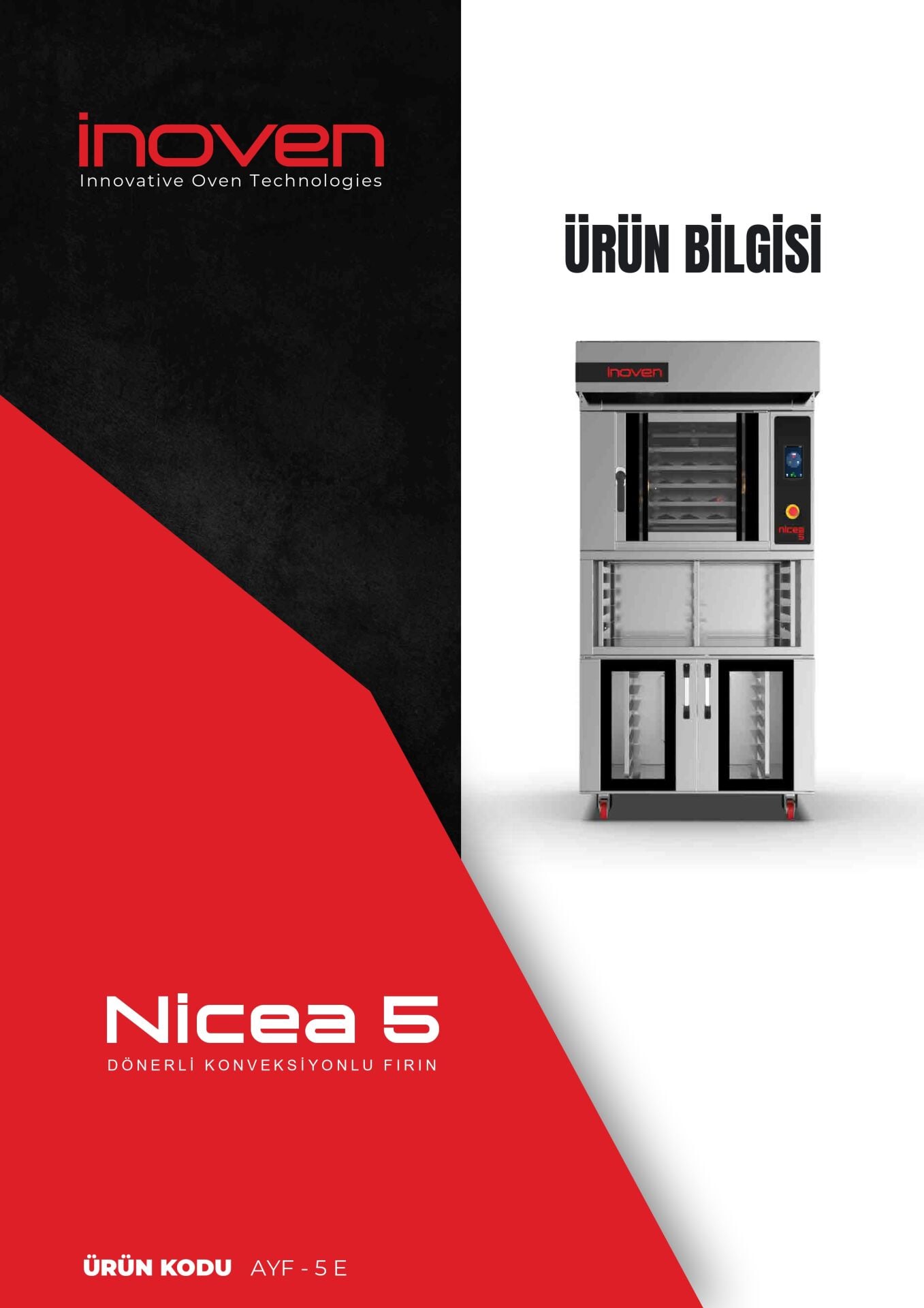 NICEA 5 TEPSİLİ ELEKTRİKLİ DÖNERLİ KONVEKSİYONLU MAYALANDIRMALI FIRIN