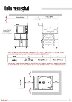 NICEA 5 TEPSİLİ ELEKTRİKLİ DÖNERLİ KONVEKSİYONLU MAYALANDIRMALI FIRIN