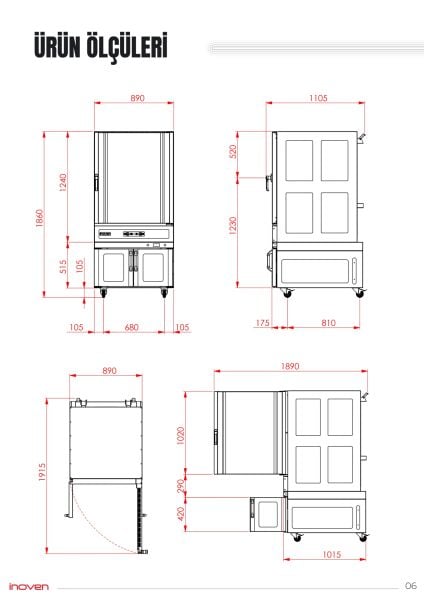 TRİLYE 12 TEPSİLİ ELEKTRİKLİ KONVEKSİYONLU MAYALANDIRMALI FIRIN