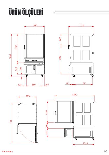 TRİLYE 12 TEPSİLİ ELEKTRİKLİ KONVEKSİYONLU MAYALANDIRMALI FIRIN