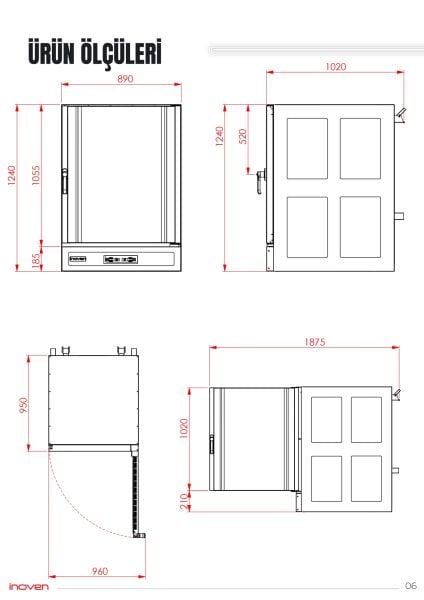 TRİLYE 12 TEPSİLİ ELEKTRİKLİ KONVEKSİYONLU FIRIN