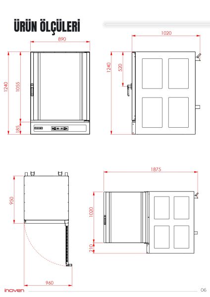 TRİLYE 12 TEPSİLİ ELEKTRİKLİ KONVEKSİYONLU FIRIN