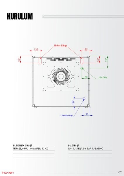 TRİLYE 6 TEPSİLİ ELEKTRİKLİ KONVEKSİYONLU FIRIN