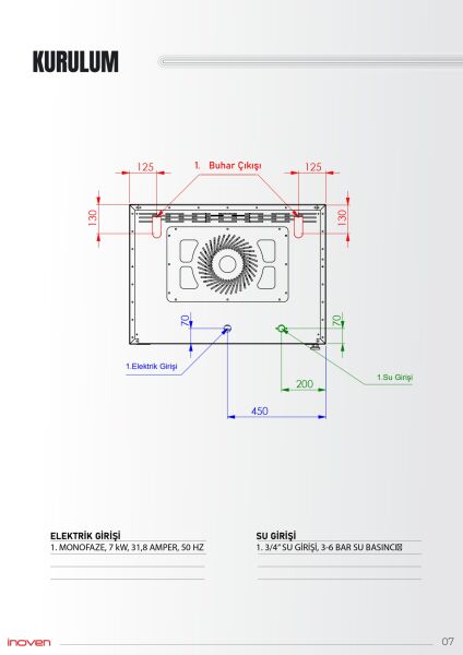 TRİLYE 4 TEPSİLİ ELEKTRİKLİ KONVEKSİYONLU FIRIN