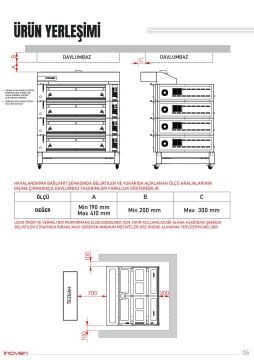 KOZA 120X80 4 KATLI TAŞ TABANLI SEHPALI FIRIN