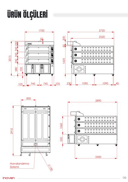 KOZA 120X200 3 KATLI TAŞ TABANLI MAYALANDIRMALI FIRIN