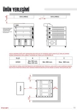 KOZA 120X120 3 KATLI TAŞ TABANLI MAYALANDIRMALI FIRIN