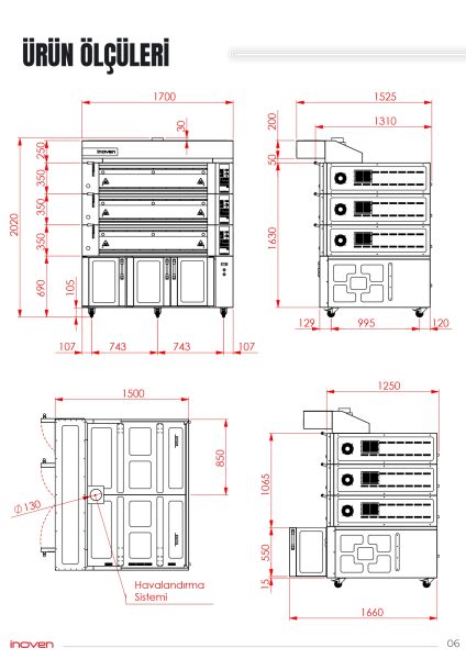 KOZA 120X80 3 KATLI TAŞ TABANLI MAYALANDIRMALI FIRIN