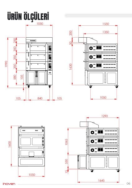 KOZA 60X80 3 KATLI TAŞ TABANLI MAYALANDIRMALI FIRIN