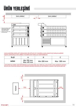 KOZA 120X200 3 KATLI TAŞ TABANLI SEHPALI FIRIN