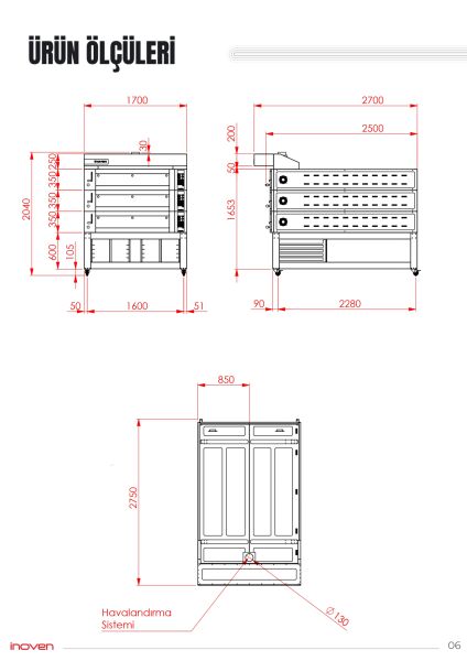 KOZA 120X200 3 KATLI TAŞ TABANLI SEHPALI FIRIN