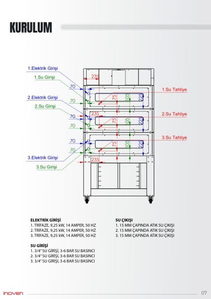 KOZA 60X80 3 KATLI TAŞ TABANLI SEHPALI FIRIN