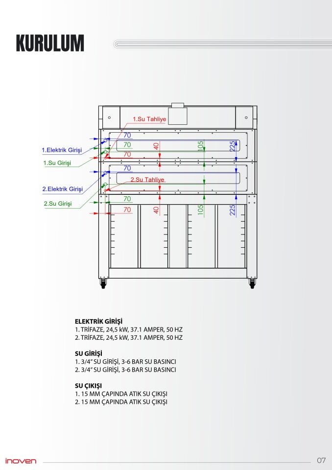 KOZA 120X200 2 KATLI TAŞ TABANLI SEHPALI FIRIN
