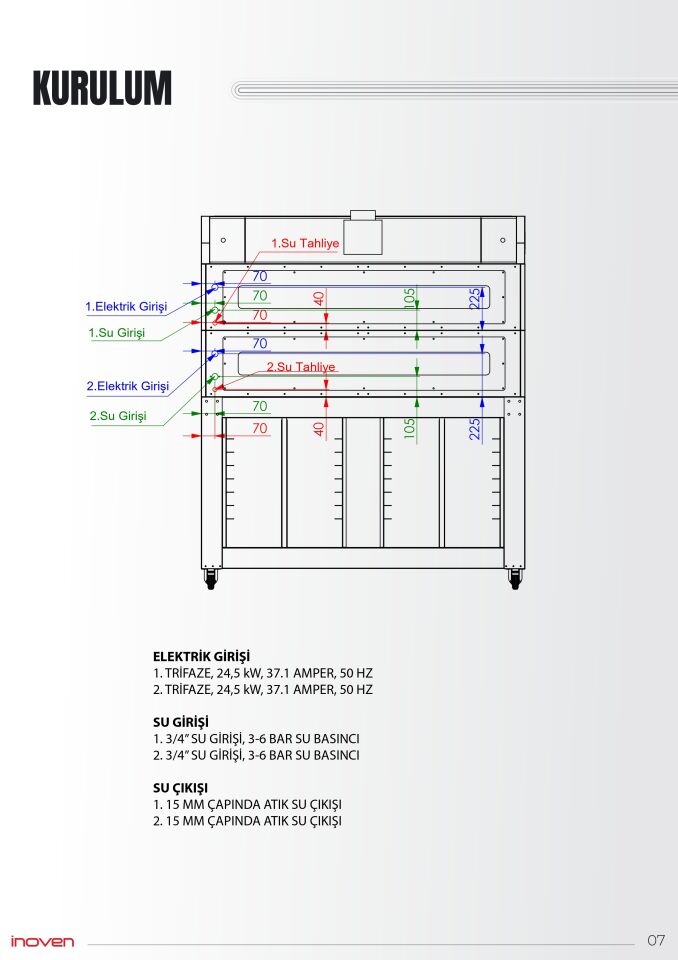 KOZA 120X200 2 KATLI TAŞ TABANLI SEHPALI FIRIN