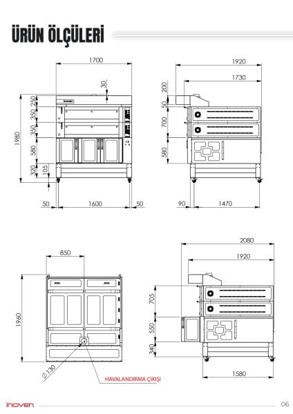 KOZA 120X120 2 KATLI TAŞ TABANLI MAYALANDIRMALI FIRIN