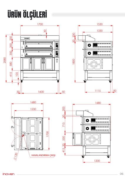 KOZA 120X80 2 KATLI TAŞ TABANLI MAYALANDIRMALI FIRIN