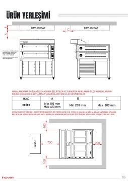 KOZA 120X120 2 KATLI TAŞ TABANLI SEHPALI FIRIN