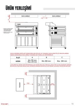 KOZA 120X80 2 KATLI TAŞ TABANLI SEHPALI FIRIN