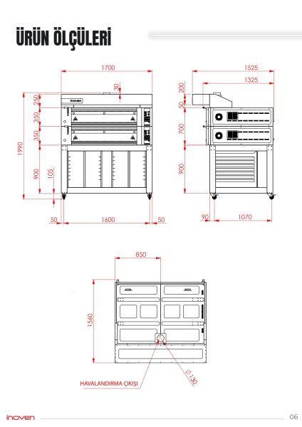 KOZA 120X80 2 KATLI TAŞ TABANLI SEHPALI FIRIN