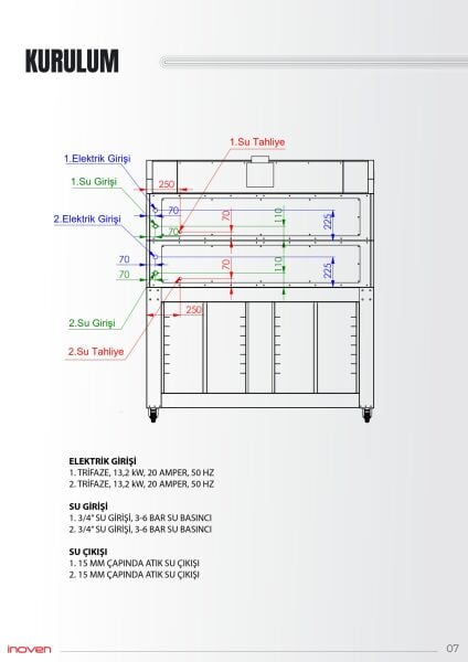 KOZA 120X80 2 KATLI TAŞ TABANLI SEHPALI FIRIN