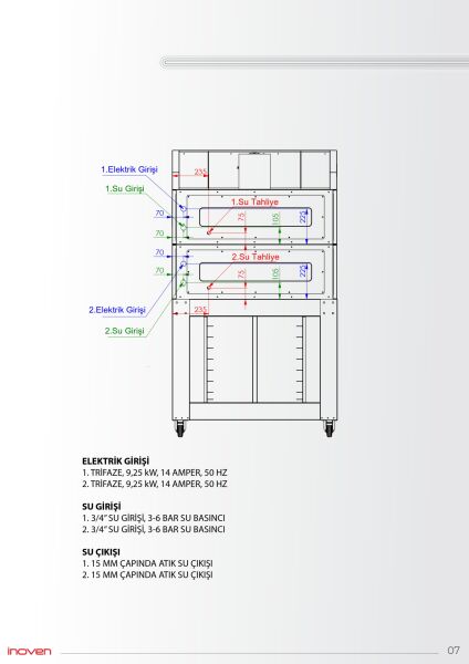 KOZA 60X80 2 KATLI TAŞ TABANLI SEHPALI FIRIN
