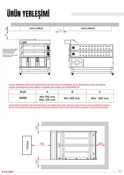KOZA 120X200 2 KATLI TAŞ TABANLI MAYALANDIRMALI FIRIN
