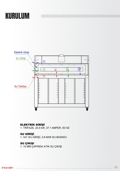 KOZA 120X200 1 KATLI TAŞ TABANLI SEHPALI FIRIN