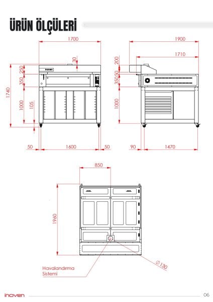 KOZA 120X120 1 KATLI TAŞ TABANLI SEHPALI FIRIN