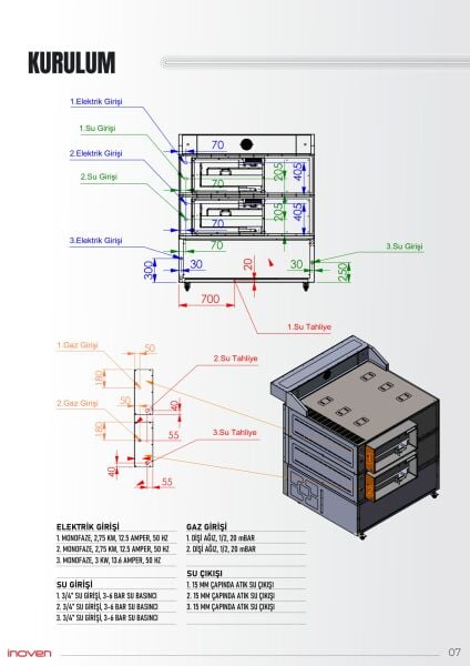 MONTANİA 2 KATLI 120X120 GAZLI MAYALANDIRMALI TAŞ TABAN FIRIN