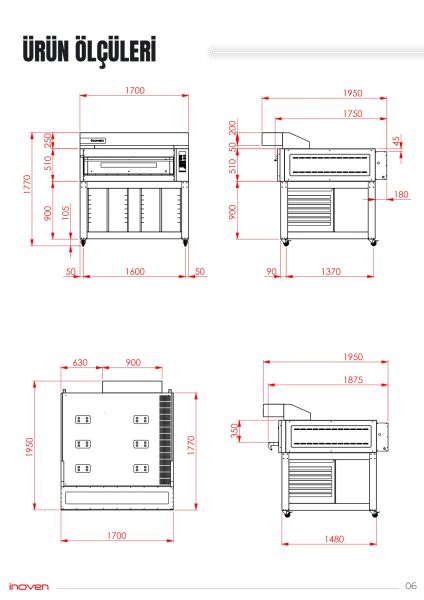 MONTANİA 2 KATLI 120X120 GAZLI SEHPALI TAŞ TABAN FIRIN