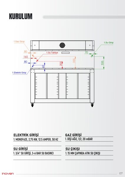 MONTANİA 2 KATLI 120X80 GAZLI SEHPALI TAŞ TABAN FIRIN
