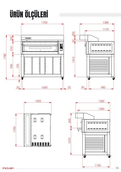 MONTANİA 1 KATLI 120X80 GAZLI SEHPALI TAŞ TABAN FIRIN