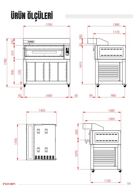 MONTANİA 1 KATLI 120X80 GAZLI SEHPALI TAŞ TABAN FIRIN