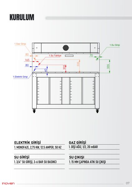 MONTANİA 1 KATLI 120X80 GAZLI SEHPALI TAŞ TABAN FIRIN